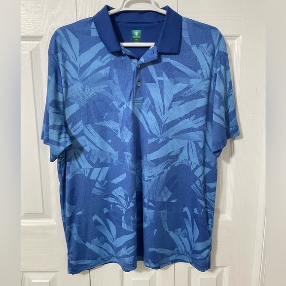 Pro Tour Mens Palm Blue Golf Polo Short Sleeve Shirt size XXL - Picture 4 of 10